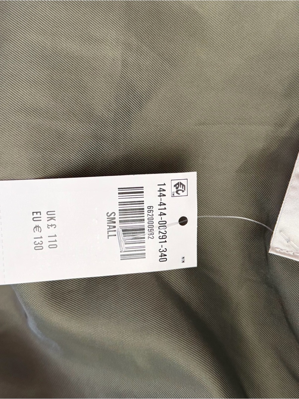 Abercrombie & Fitch Olive Utility Jacket with Contrast Collar - Picture 5 of 5